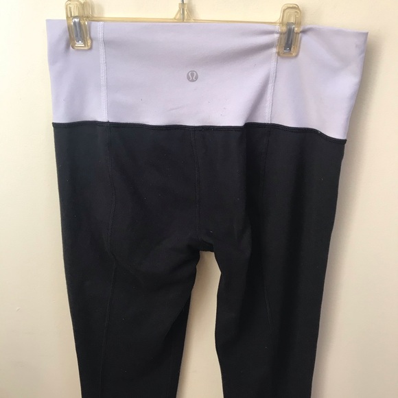 Lululemon Groove Pant II Roll Down Wide Waist High Pant Slim Leggings Stretch 6 - Picture 8 of 16